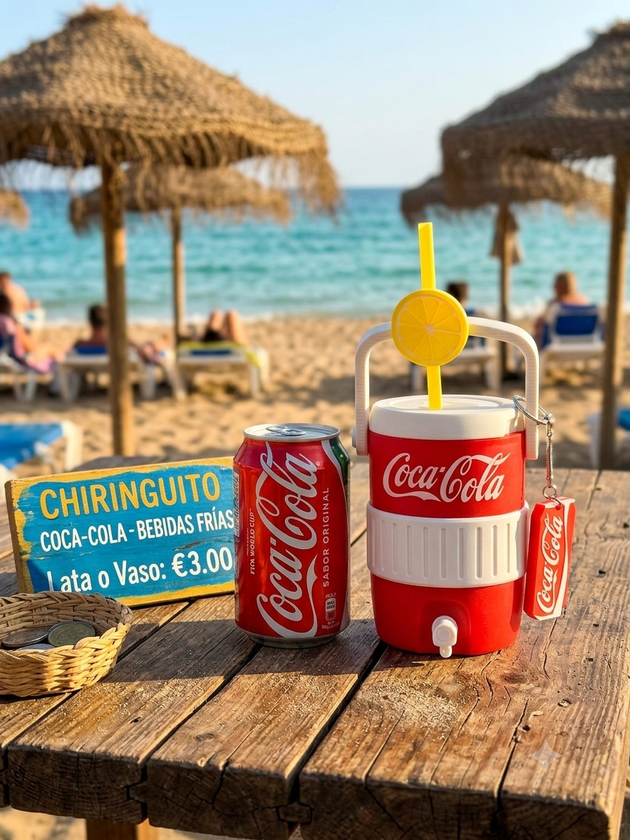 Enfriador de Latas con Abridor Coca Cola