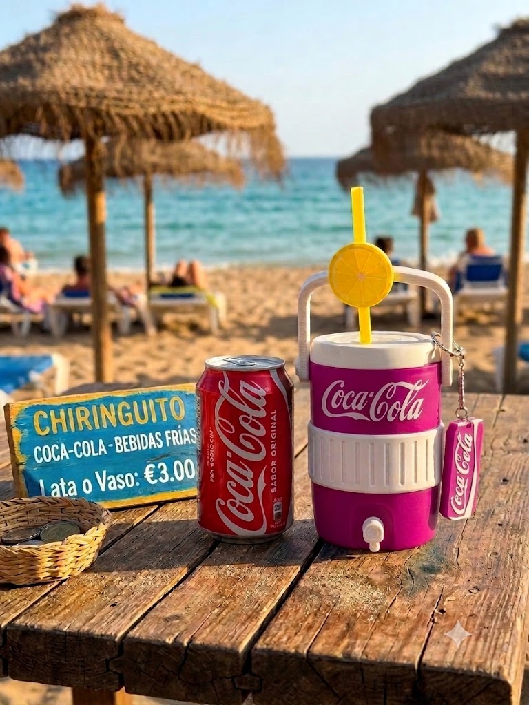 Enfriador de Latas con Abridor Coca Cola