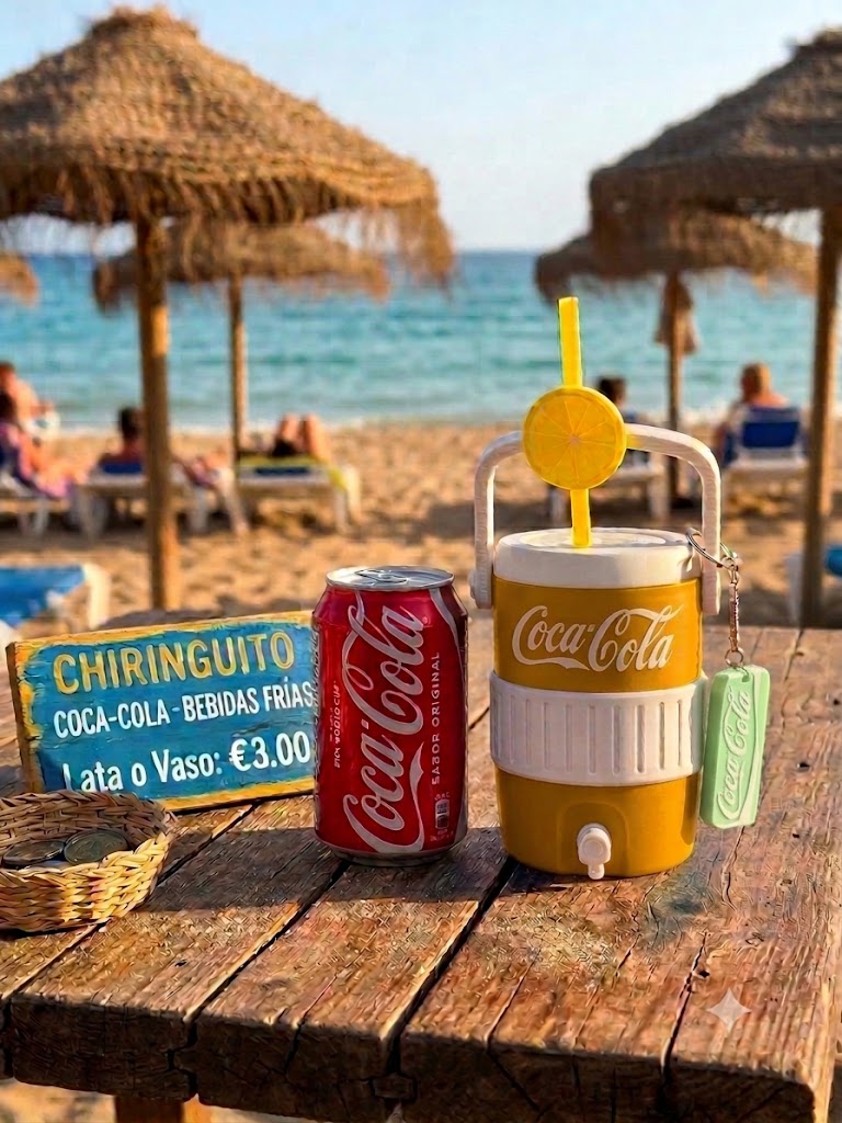 Enfriador de Latas con Abridor Coca Cola