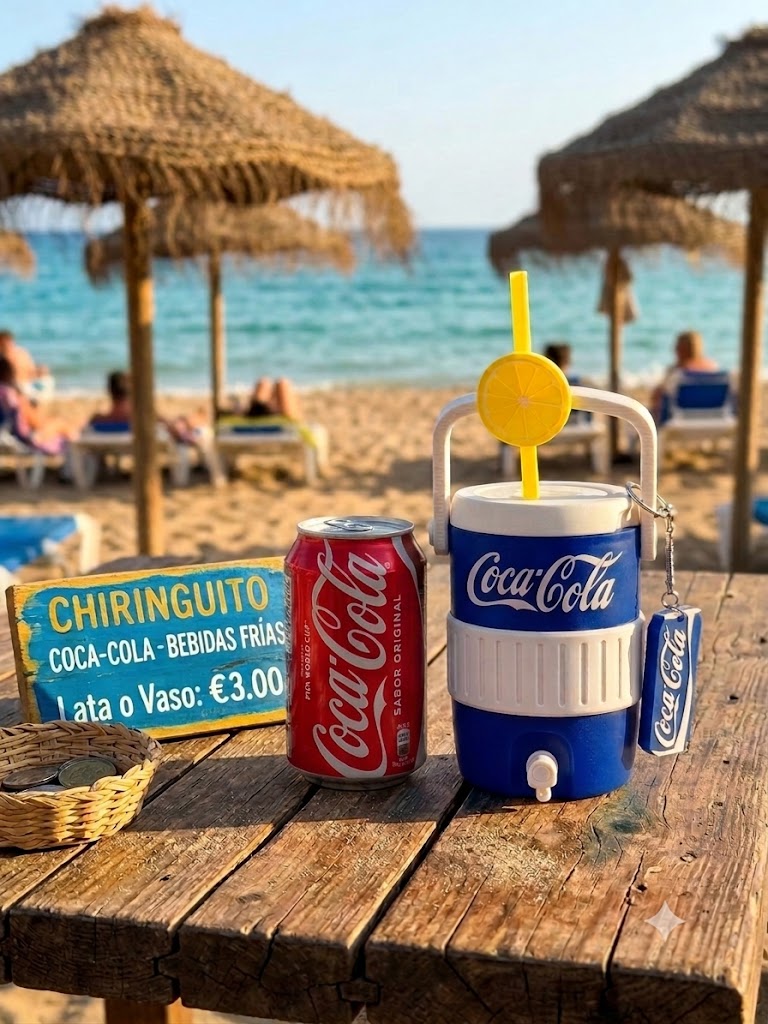 Enfriador de Latas con Abridor Coca Cola